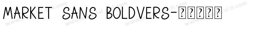 Market Sans BoldVers字体转换